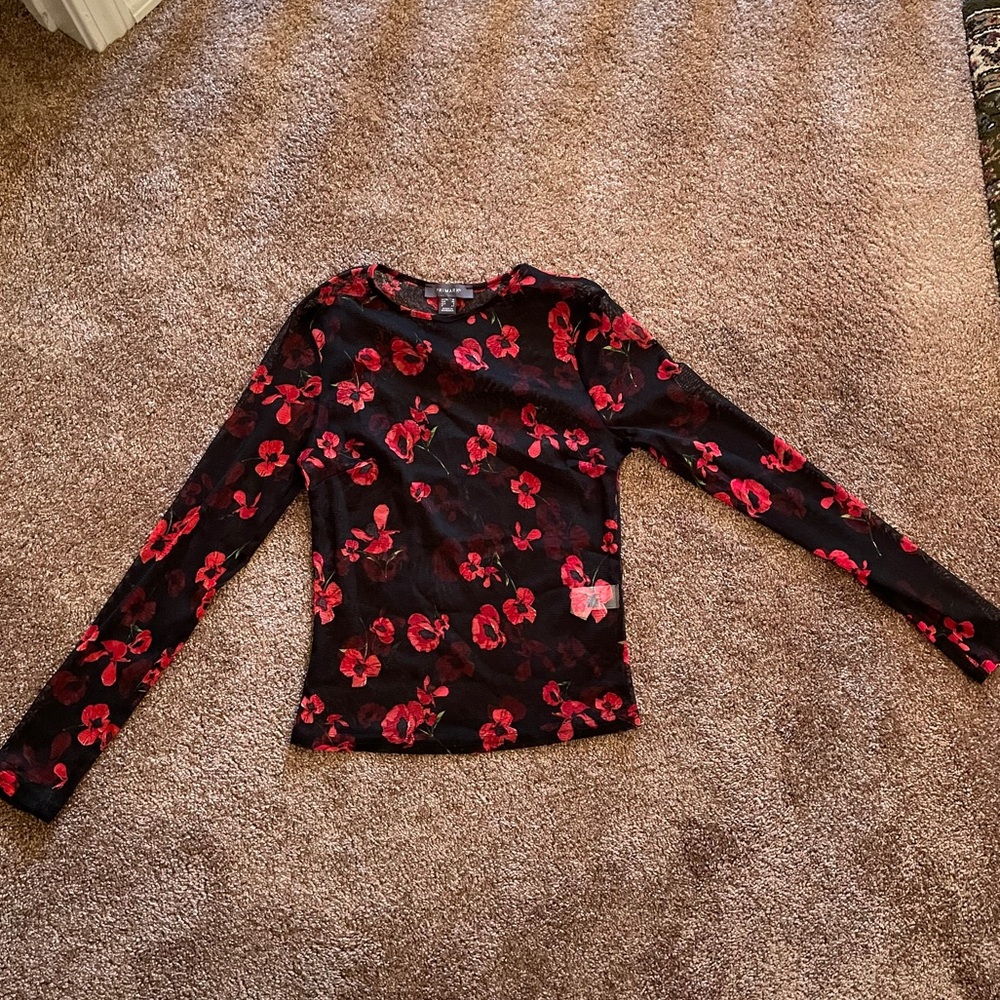 Sheer floral top